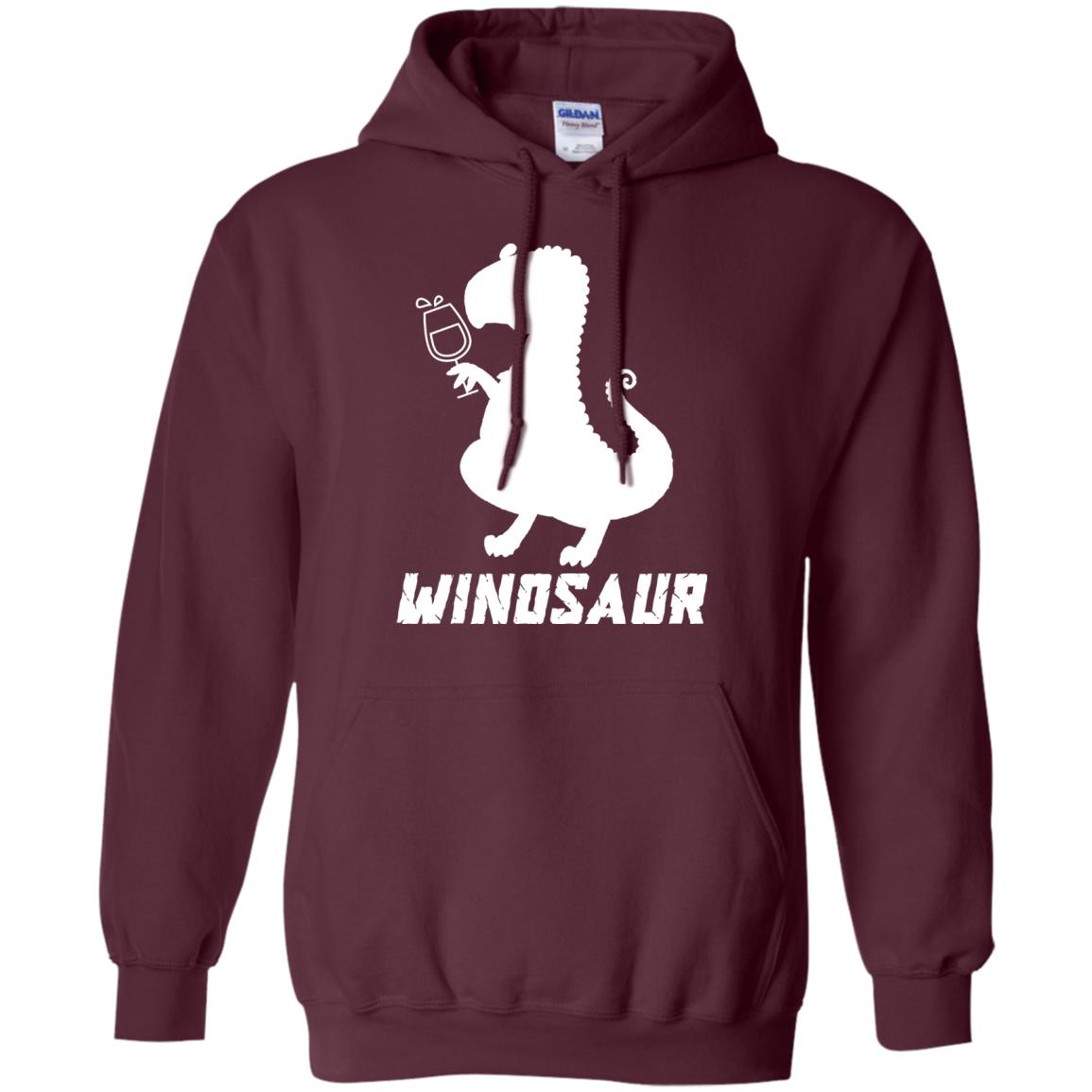 Drinking Party T-shirt Winosaur Wine Dinosaur Maroon