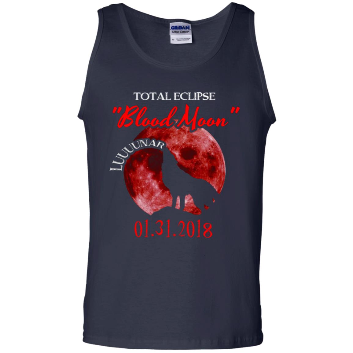Eclipse T-shirt Total Eclipse Luuuunar Blood Moon Navy