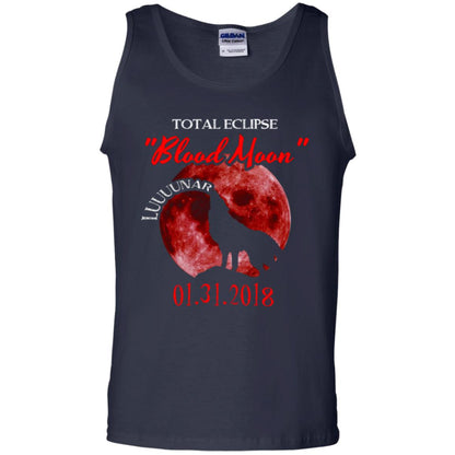 Eclipse T-shirt Total Eclipse Luuuunar Blood Moon Navy