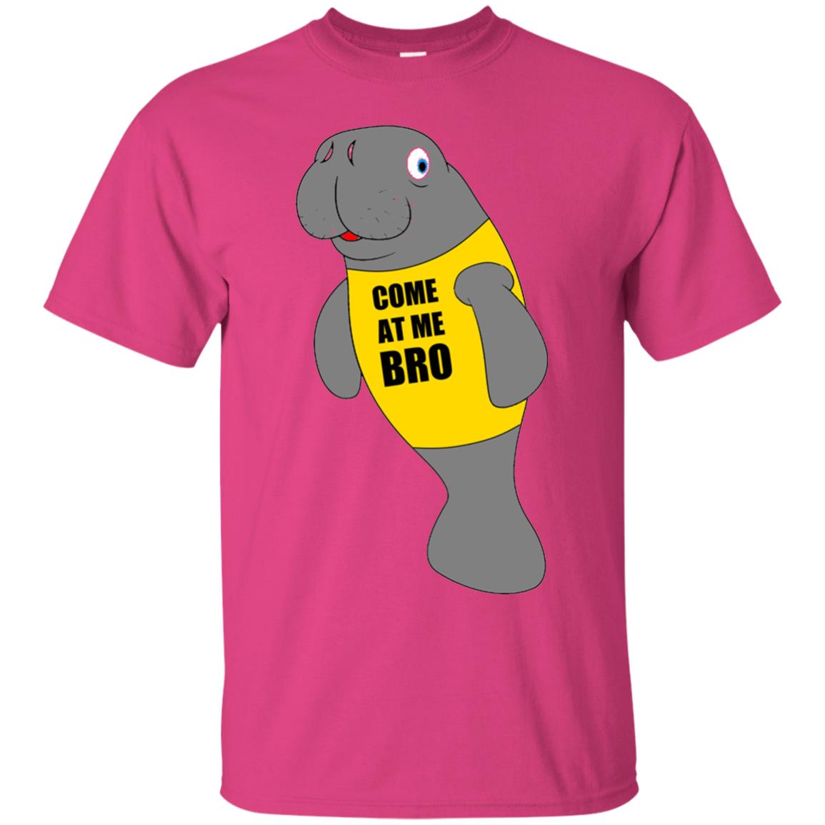 Manatee Novelty Come At Me Bro T-shirt Heliconia