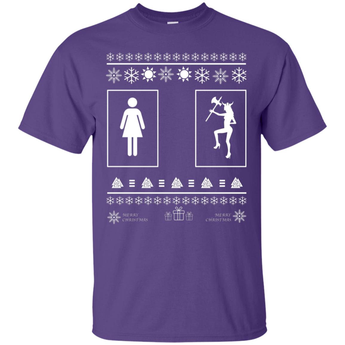 Your Wife And My Wife Valhalla Ugly Christmas Gift Shirt For Husband Purple