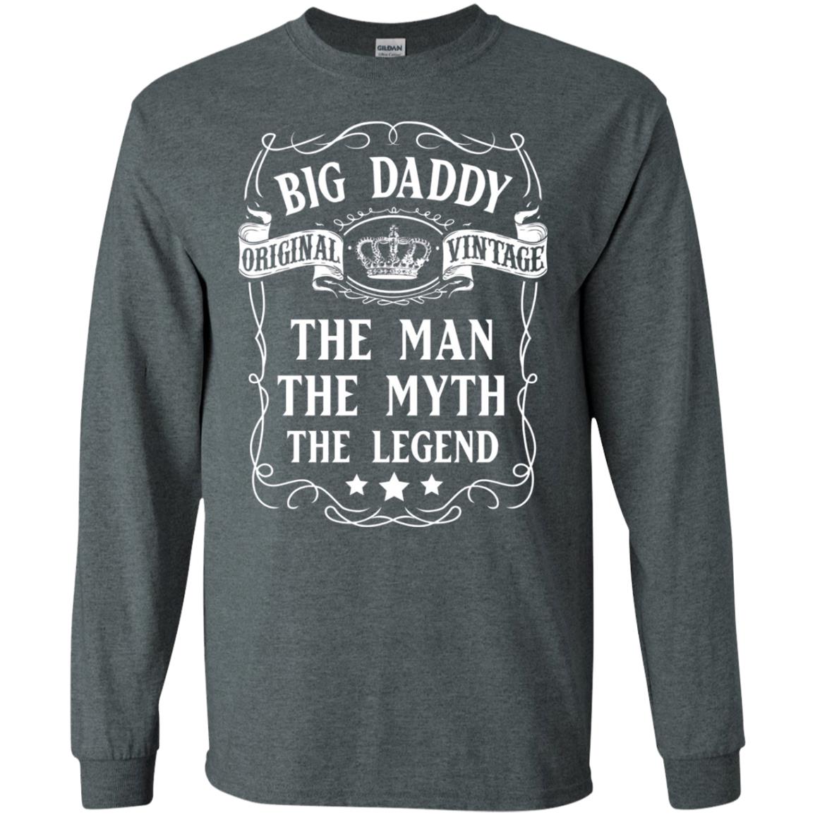 Big Daddy Original Vintage The Man Myth Legend Grandfather T-shirt Dark Heather