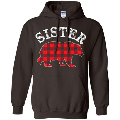 Family T-shirt Red Plaid Sister Bear Dark Chocolate