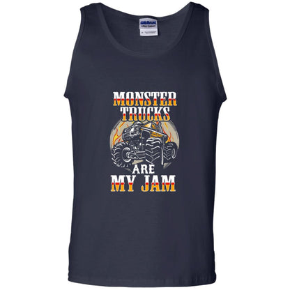 Funny Trucker T-shirt Monster Truck Are My Jam Navy