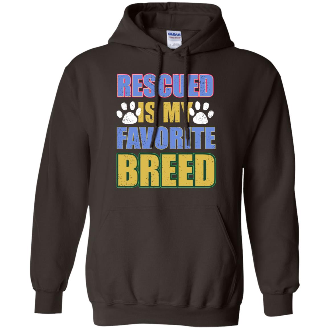 Rescued Is My Favorite Breed Shirt Dark Chocolate
