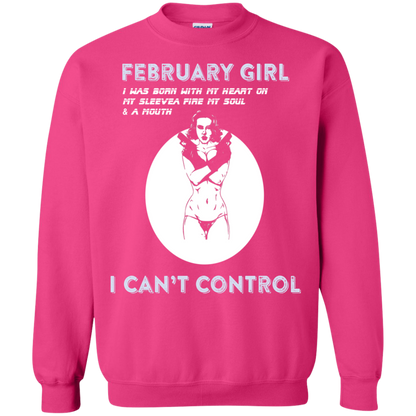 February Girl I Was Born With My Heart T-shirt Heliconia