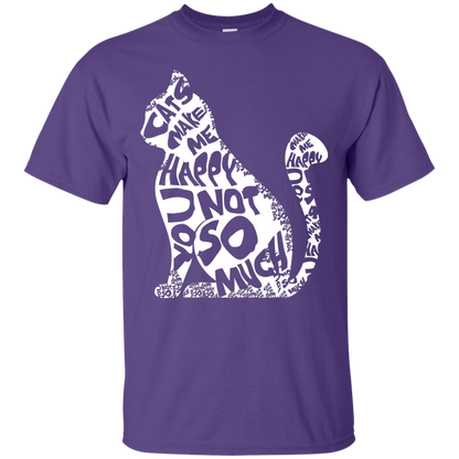 Cat Lover T-shirt Cat Make Me Happy You Not So Much Purple