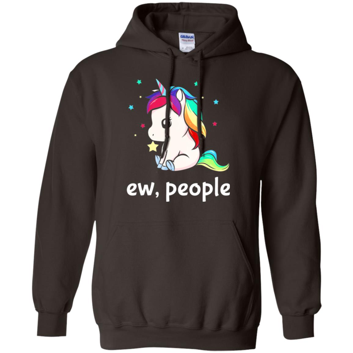 Unicorn Lover T-shirt Ew People T-shirt Dark Chocolate