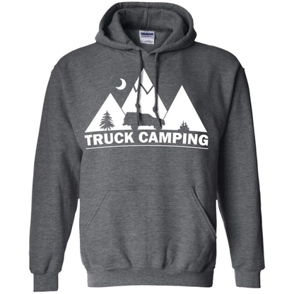 Truck Camping Night Landscape And Adventures T-shirt Dark Heather