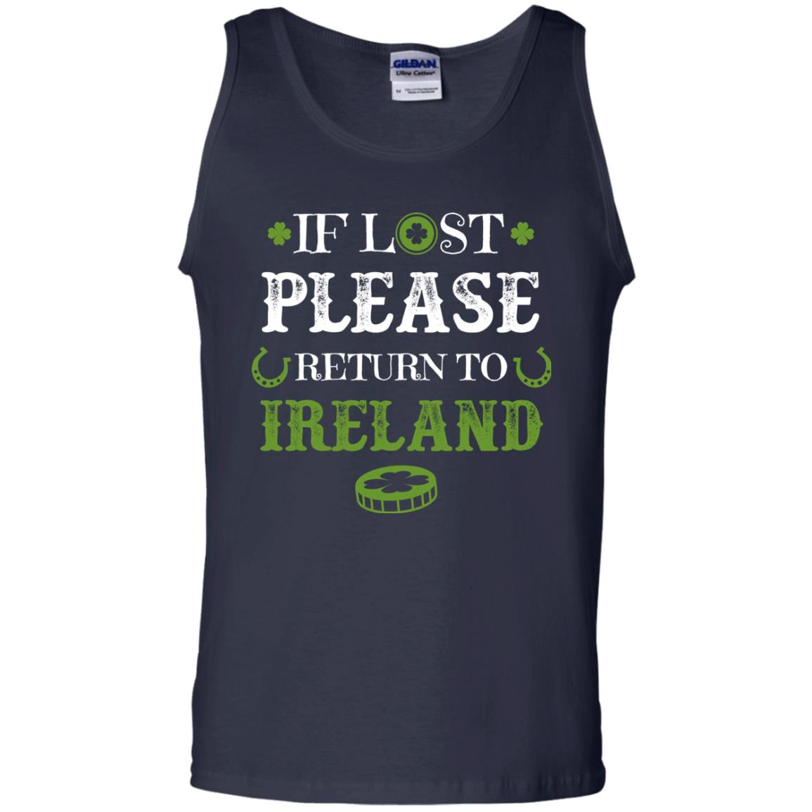 If Lost Please Return To Ireland St Patrick_s Day Shirt Navy