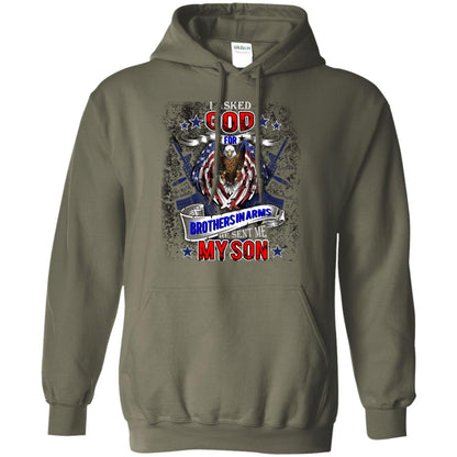 God Sent Me My Veteran Son Daddy T-shirt Military Green