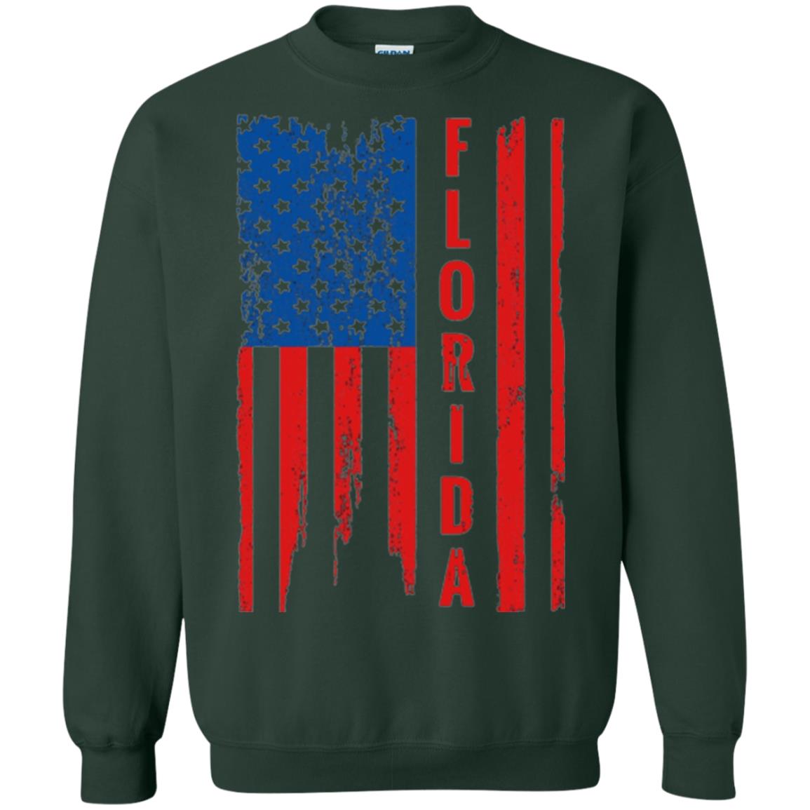 Florida State T-shirt American Flag Forest Green