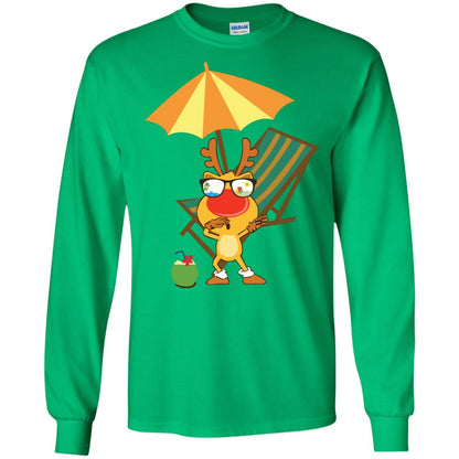 Dabbing Reindeer With Sunglasses Celebrate Xmas In July 2018 Shirt Irish Green