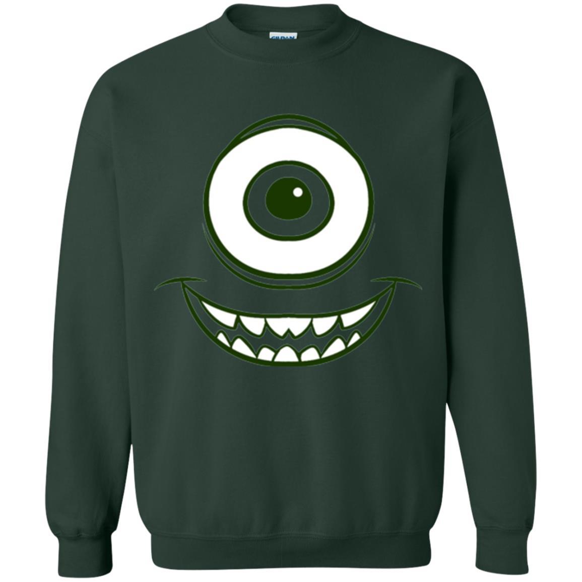 Cartoon T-shirt Mike Wazowski Eye Graphic Forest Green