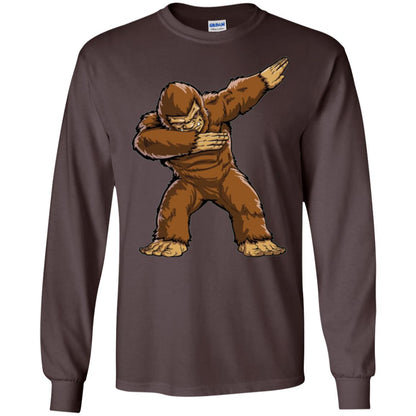 Monkey T-shirt Bigfoot Sasquatch Dabbing Dark Chocolate