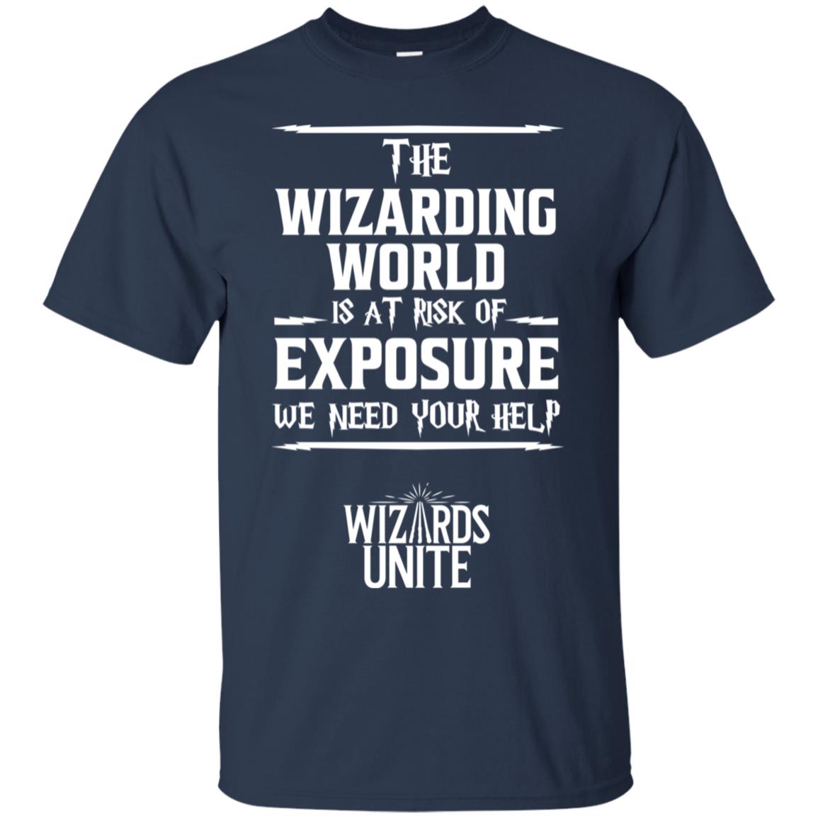 The Wizarding World Is At Risk Of Exposure Harry Potter T-shirt Navy