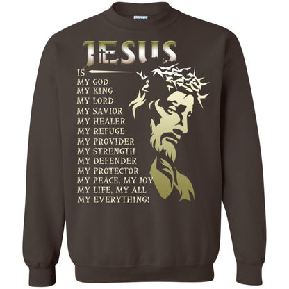 Jesus Is My God My King My Lord My Savior My Healer Shirt Dark Chocolate