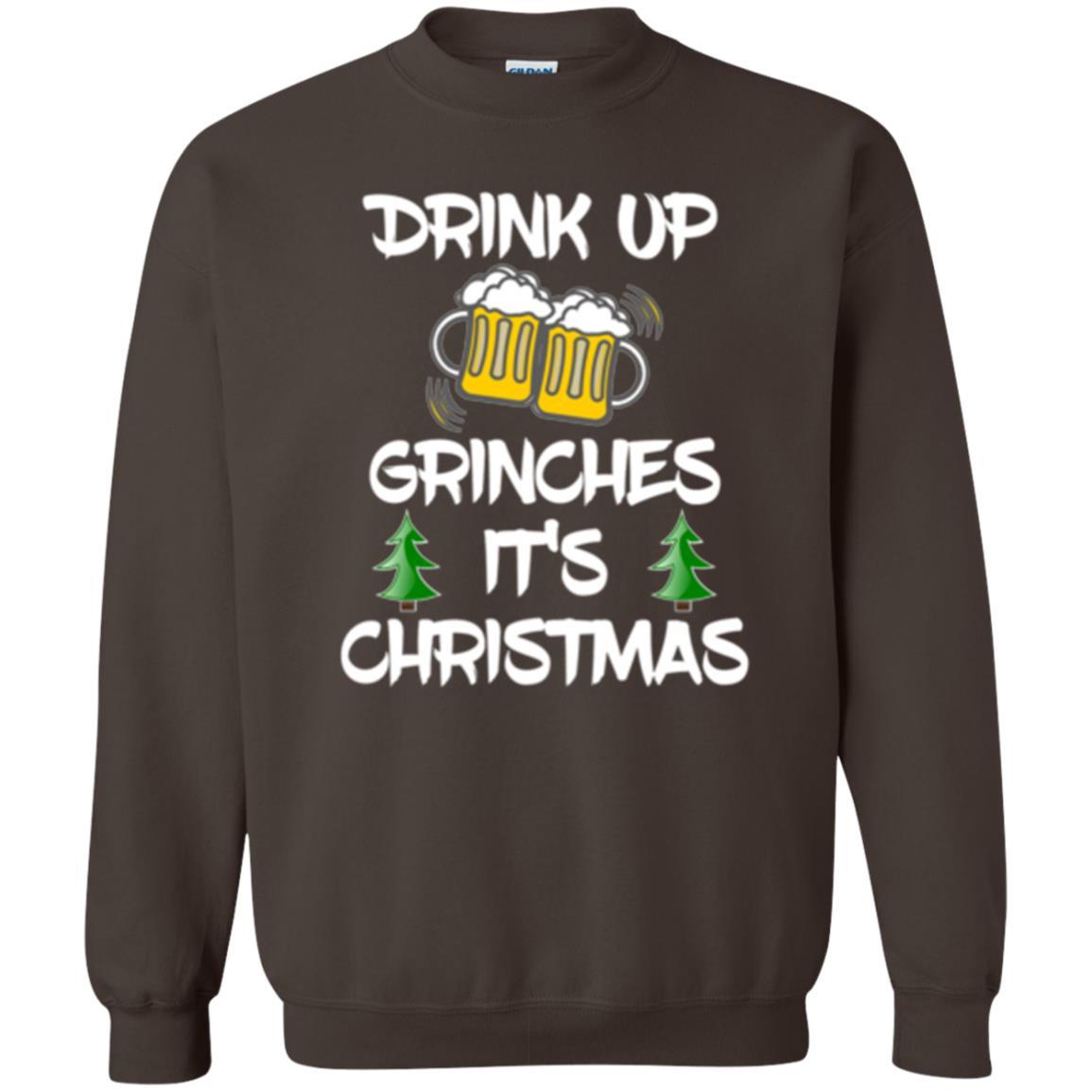 Beer Lover T-shirt Drink Up Beer Grinches It's Christmas Dark Chocolate