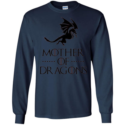 Throne Dragon T-shirt Mother Of Dragons Game Navy