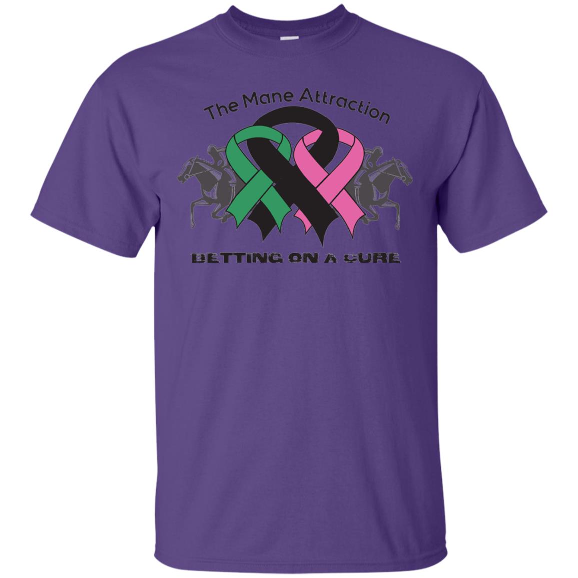 The Mane Attraction Cancer Betting On A Cure Shirt Purple