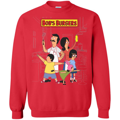 Family Group Hero Pose T-shirt Bob_s Burgers Red