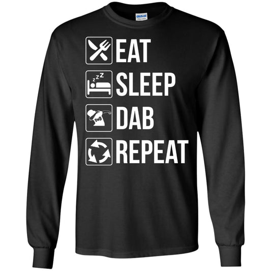 Funny Eat Sleep Dab Repeat T-shirt Black