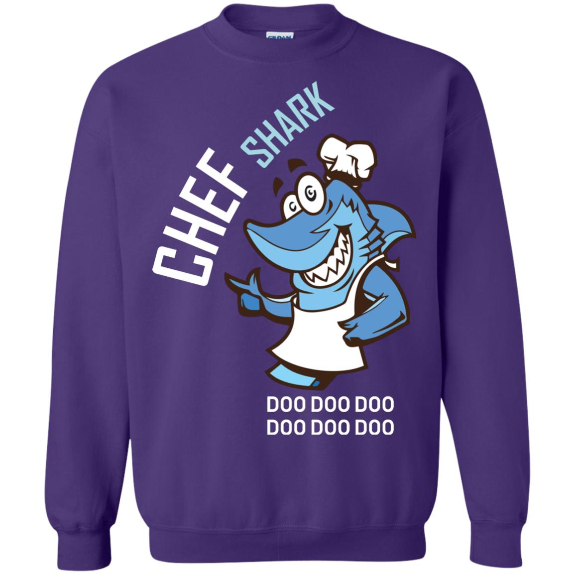 Chef Shark Doo Doo Doo Shirt For Cooker Purple