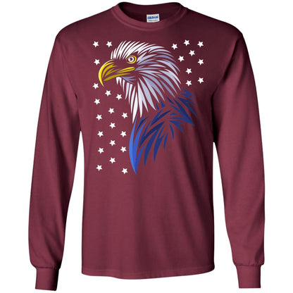 Usa Eagle Flag Stars T-shirt Tribal Style T-shirt Maroon