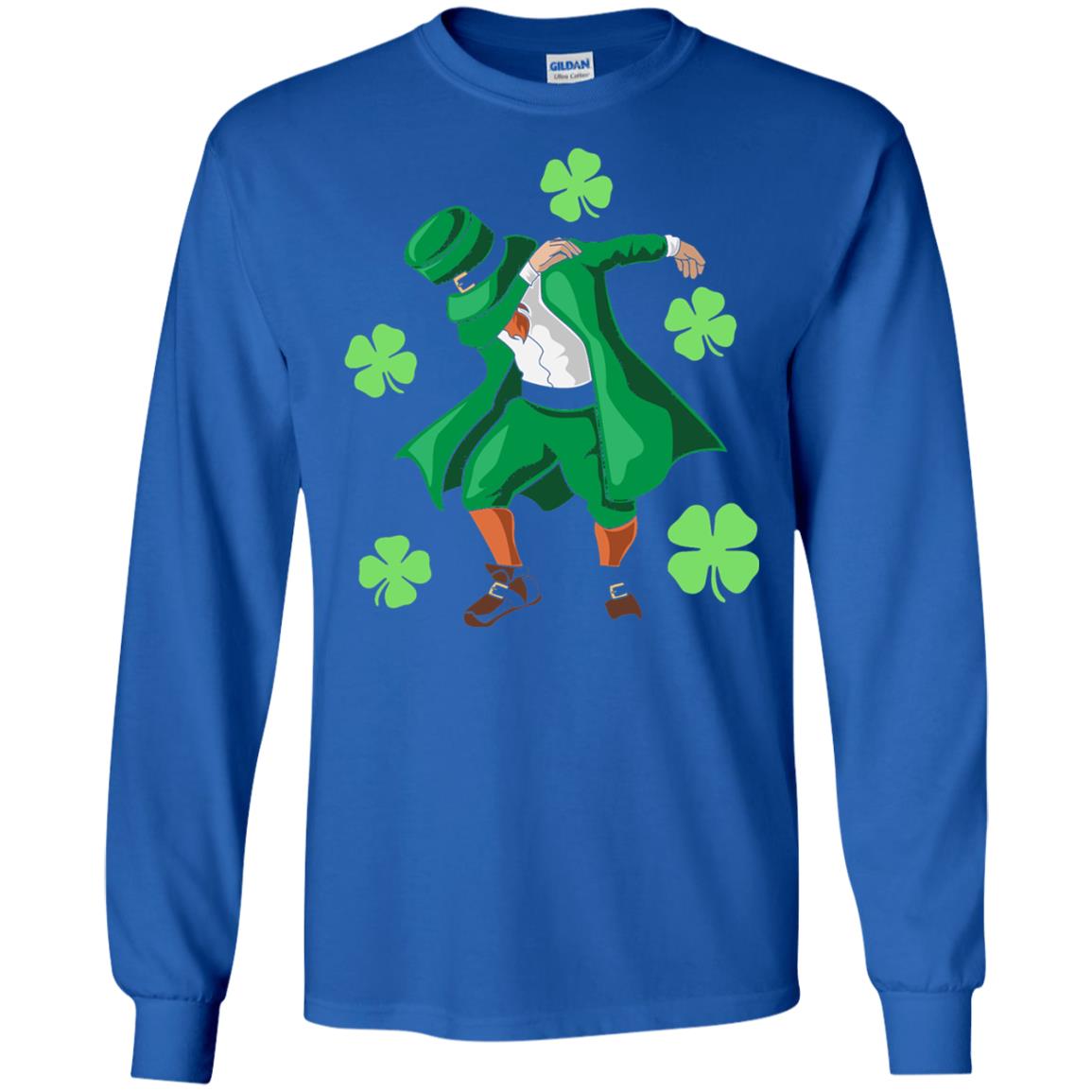 Funny Dabbing Leprechaun St. Patricks Day T-shirt Royal