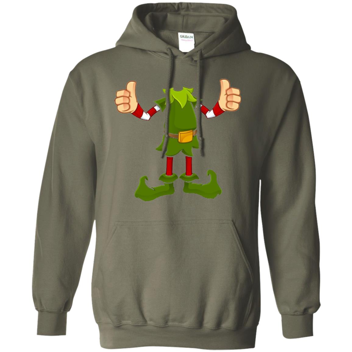 Chirstmas T-shirt Funny Elf Military Green