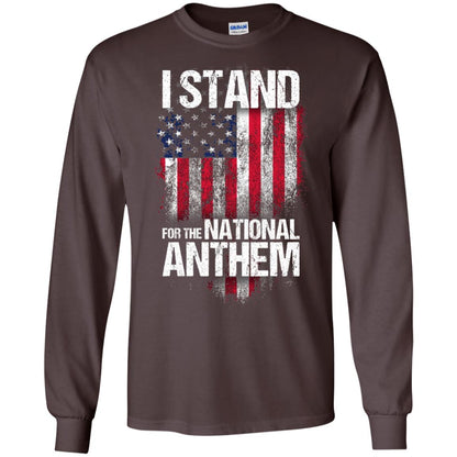 I Stand For The National Anthem T-shirt Dark Chocolate