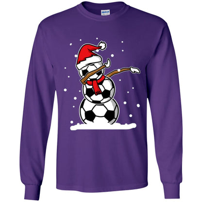 Christmas T-shirt Dabbing Snowman Ball Purple