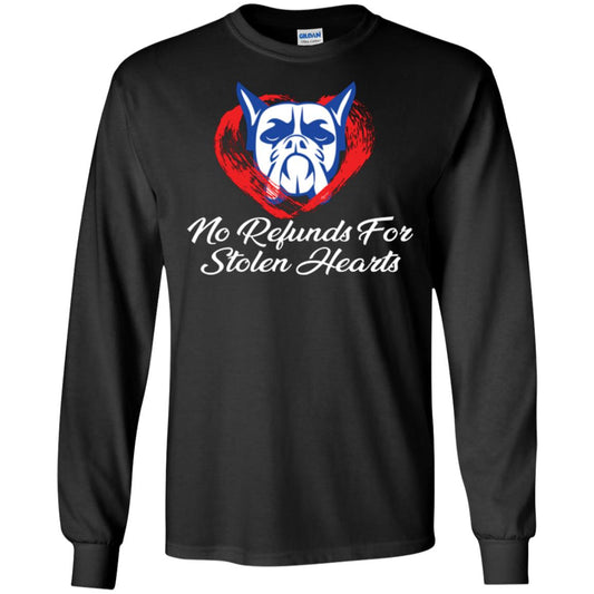Dog Lover T-shirt No Refunds For Stolen Hearts Black