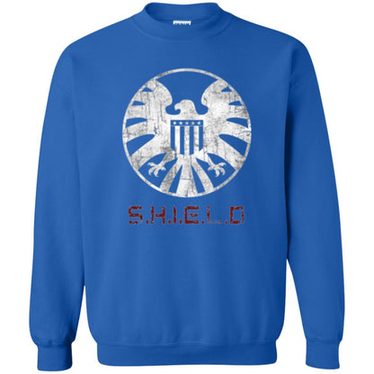 Film T-shirt Agents Of Shield Distressed Logo Graphic Royal