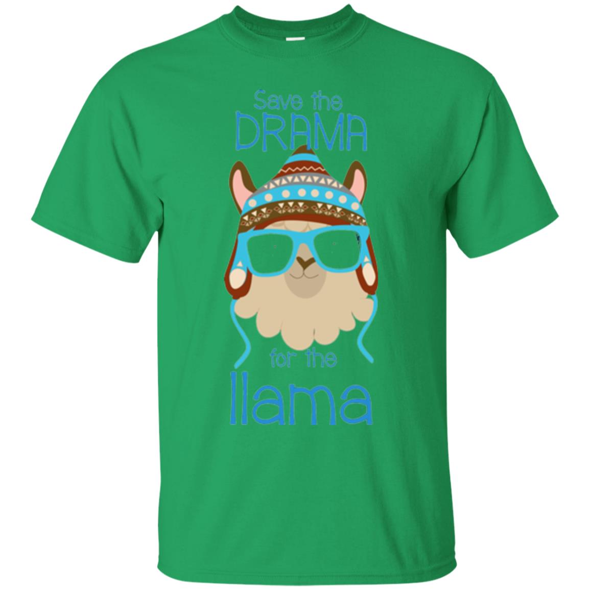 Llama Lovers T-shirt Save The Drama For The Llama Irish Green