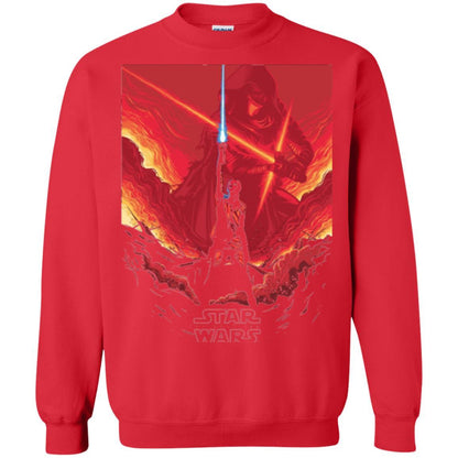 Film T-shirt Star Wars Last Jedi Rey Saber Reach Red Poster Red