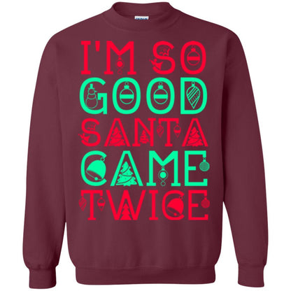 Christmas T-shirt I'm So Good Santa Cam Twice Maroon