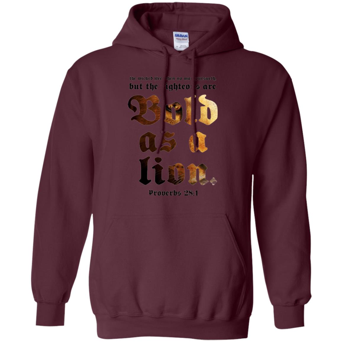 Christian T-shirt Bold As A Lion Maroon