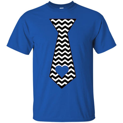 Valentines Day T-shirt Tie Heart Royal