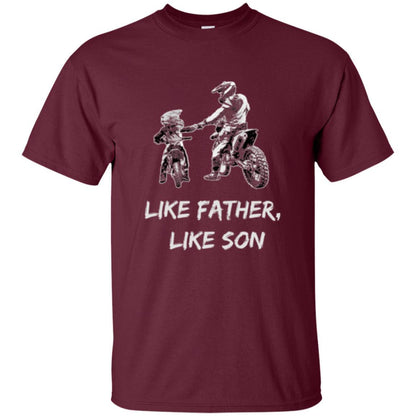 Motocross T-shirt Like Father Like Son T-shirt Maroon