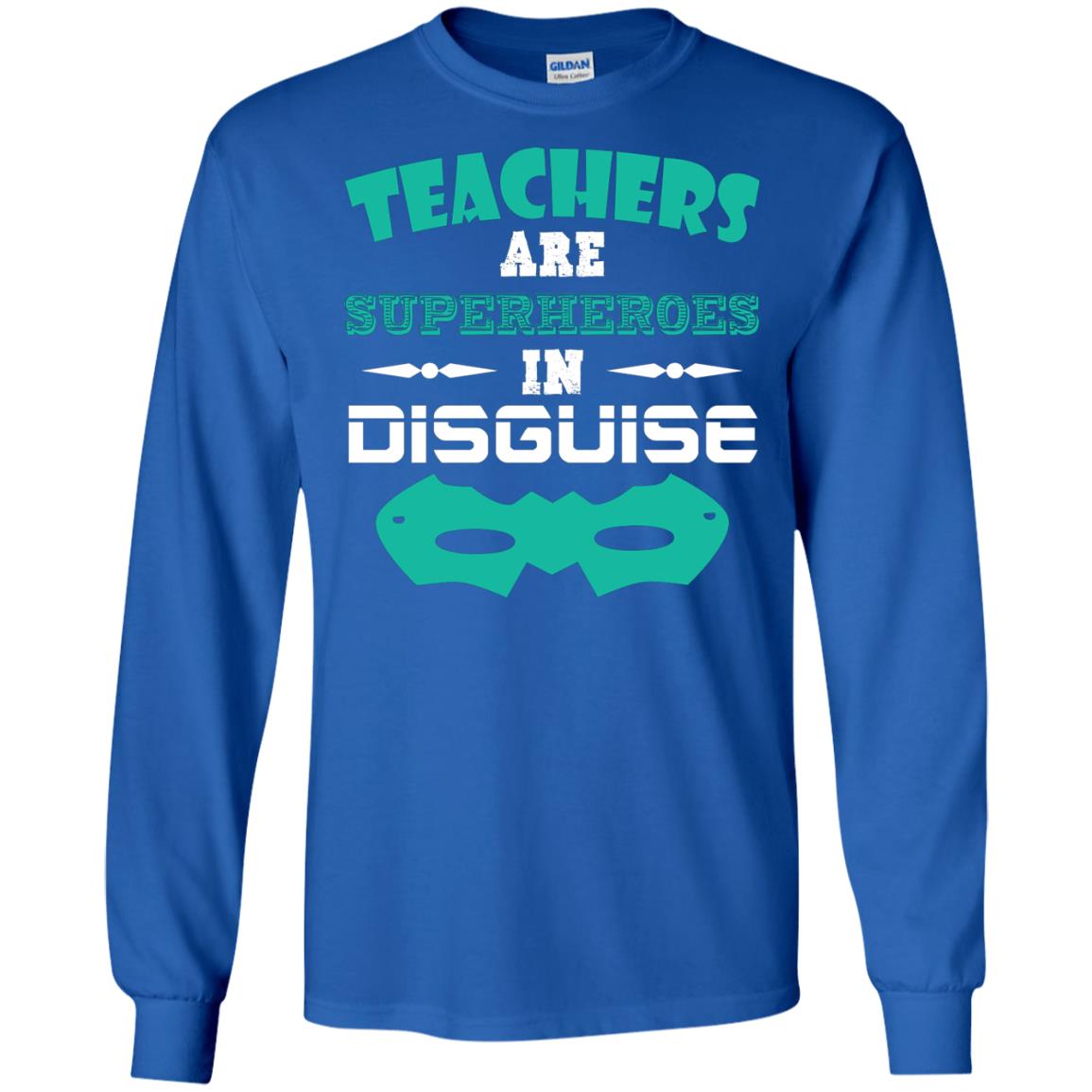 Teachers Are Superheroes In Disguise Movie Lover T-shirt Royal