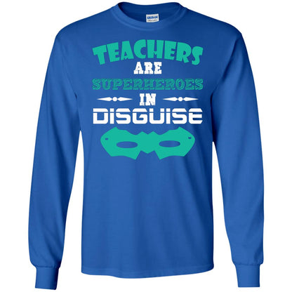 Teachers Are Superheroes In Disguise Movie Lover T-shirt Royal