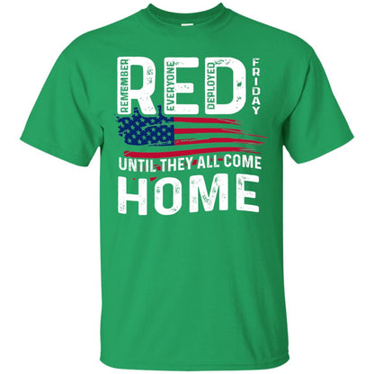 Nation Wear Red Day T-shirt Red Friday Until They All Come Home Irish Green