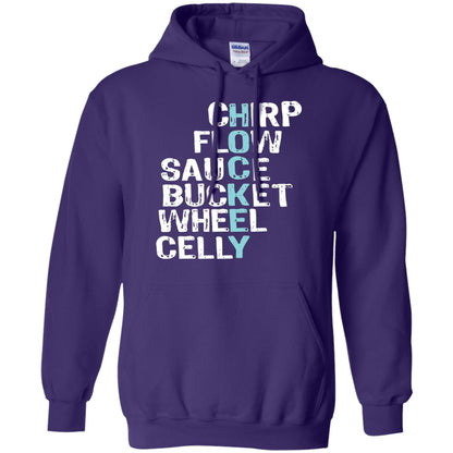 Eat Sleep Hockey Flow Celly Sauce Bucket Flow Wheel Shirt Purple