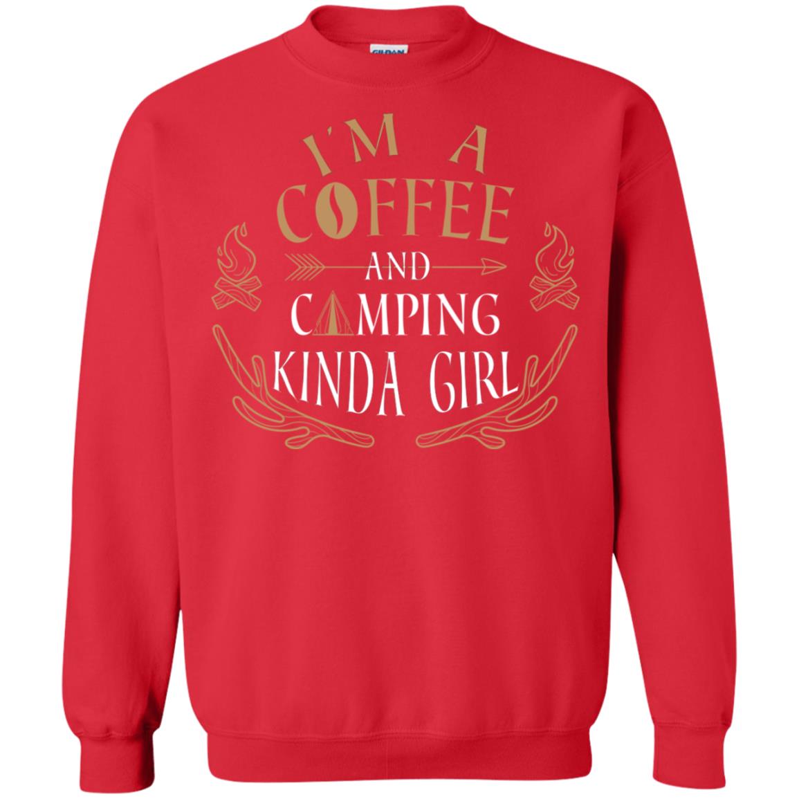 I'm A Coffee And Camping Kinda Girl Shirt Red
