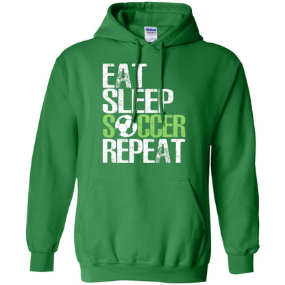 Soccer T-shirt Eat Sleep Soccer Repeat Irish Green