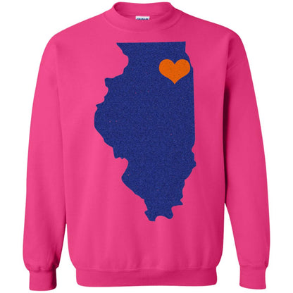 Football T-shirt Chicago Illinois Heart Heliconia