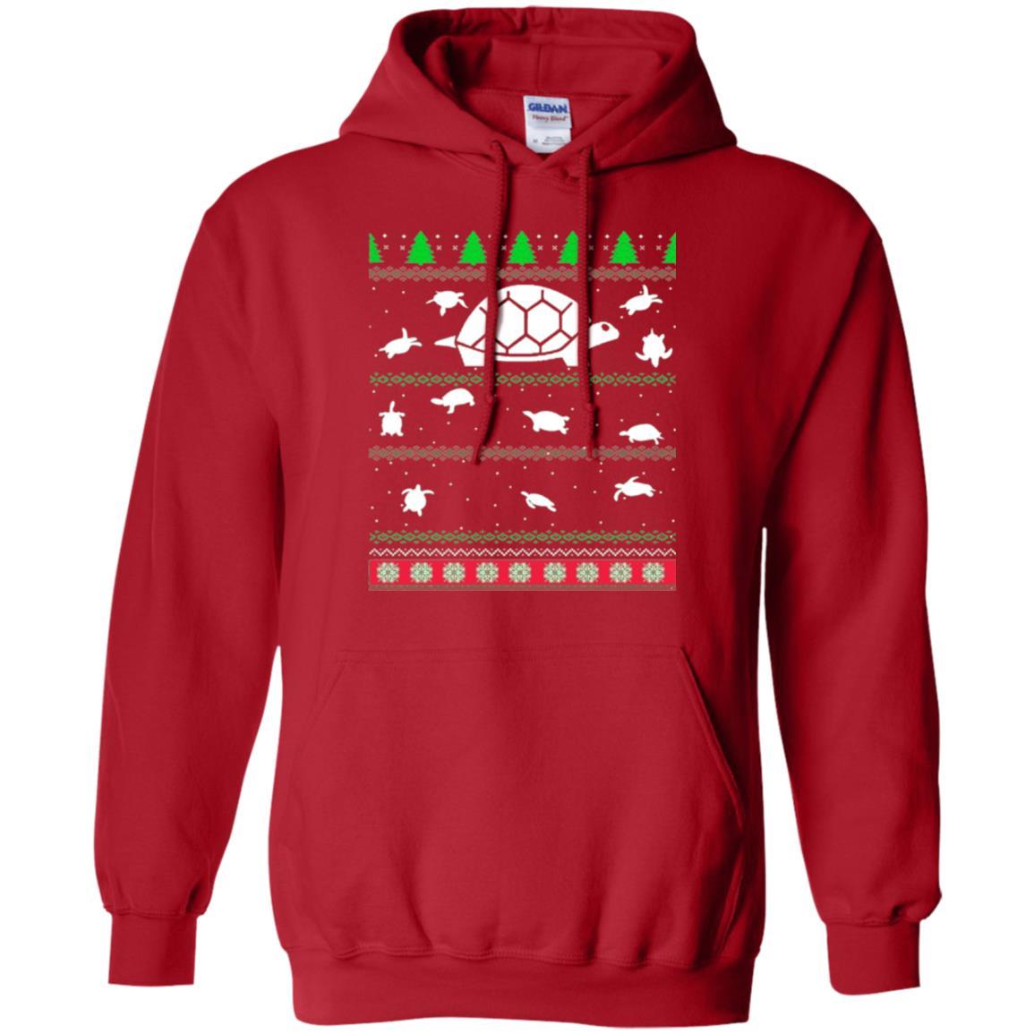 Christmas T-shirt Turtle Lover Merry Christmas Red