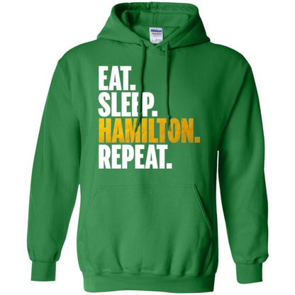 Hamilton T-shirt Eat Sleep Hamilton Repeat Irish Green