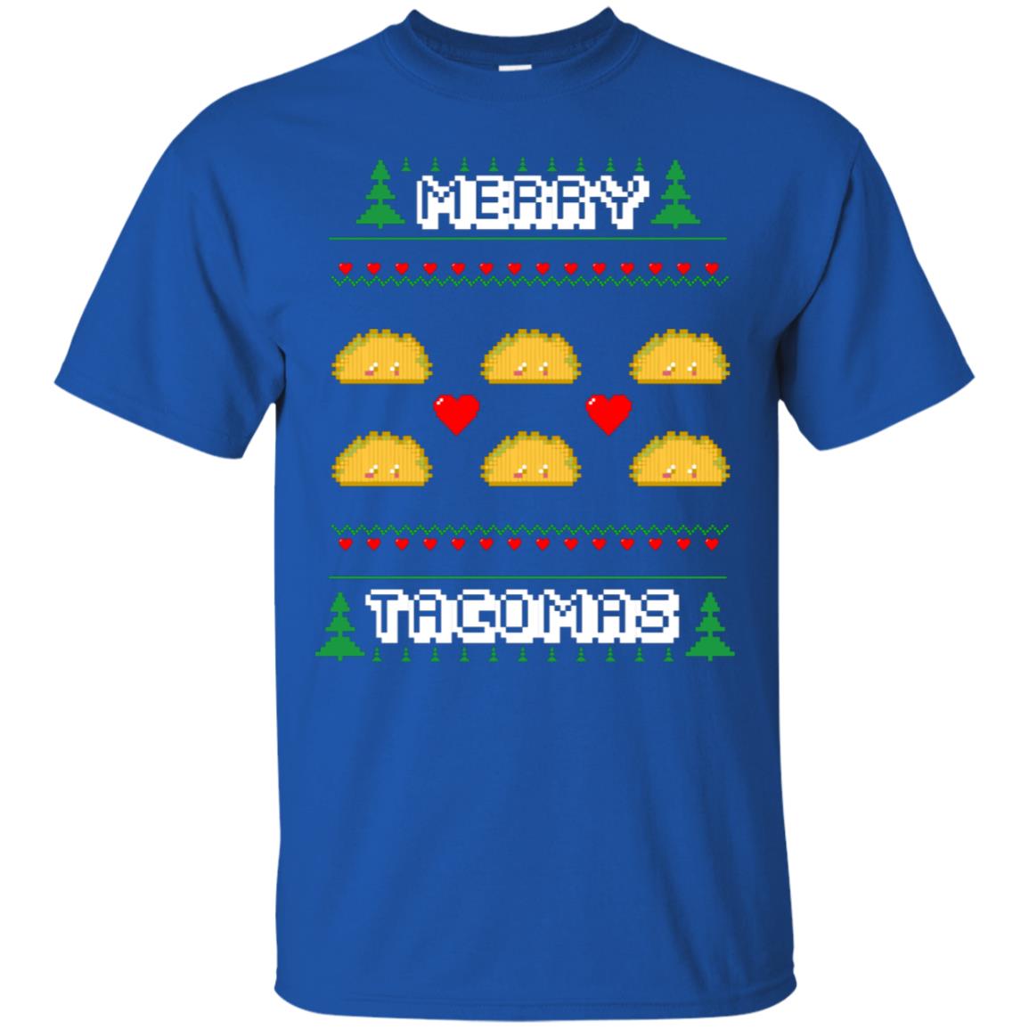 Merry Tacomas X-mas Gift Shirt For Taco Lovers Royal